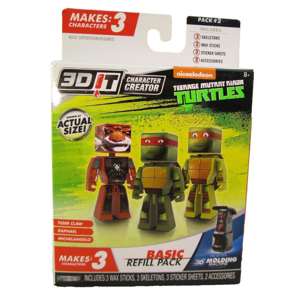 3DIT Character Creator Teenage Mutant Ninja Turtles Pack Basic Refill